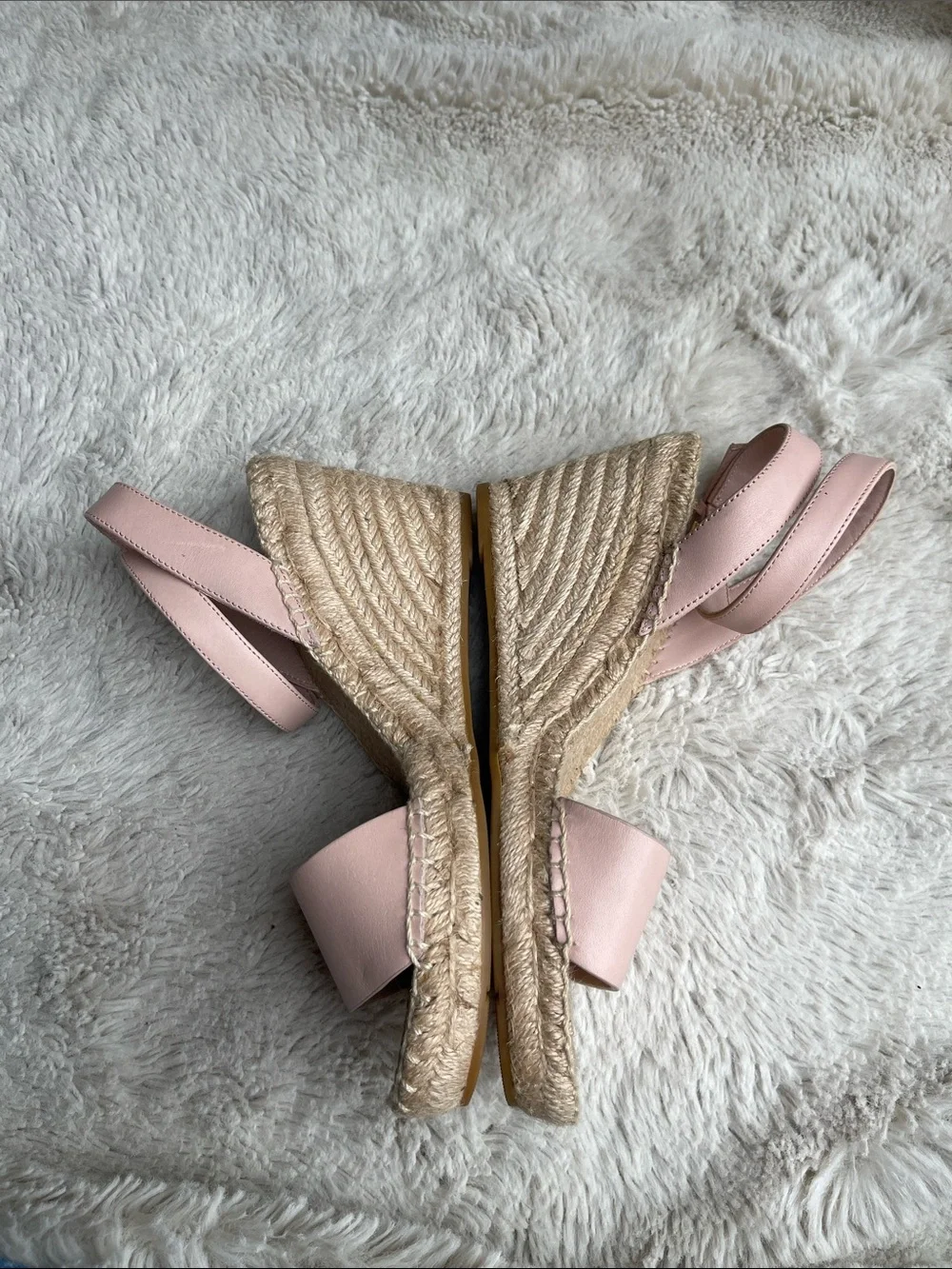Tory Burch Bima Leather Espadrille Ankle-Strap Sandals in pink Size 9